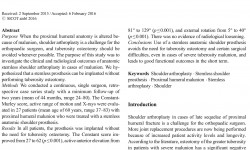 Ballas - Stemless shoulder prosthesis for treatment of proximal humeral malunion does not require tuberosity osteotomy