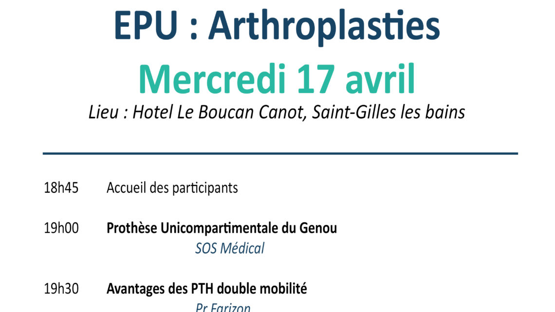 Conférence : actualités des arthroplasties